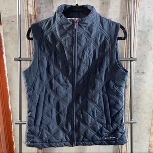 Burberry Golf Black Dark Navy Blue Quilted Vest